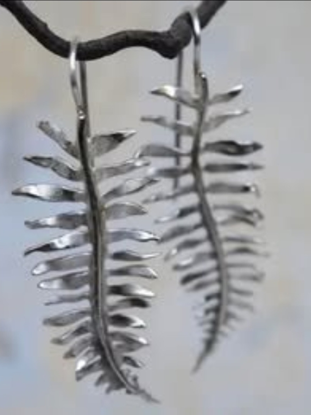 Silver Leaf Drop Earrings-NEW!!Unique Design!